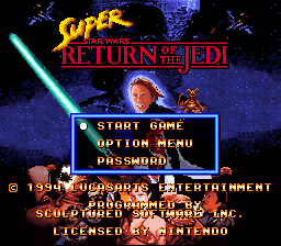 Super Star Wars - Return of the Jedi Title Screen